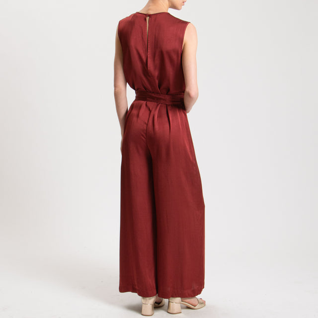 Vicolo-Tuta scollo v in satin - india
