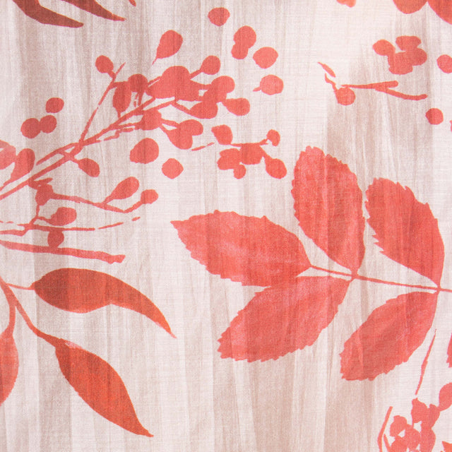 Zeroassoluto-Camicia MIA fantasia in mussola LYOCELL FIBRA NATURALE - foglie nude/fragola