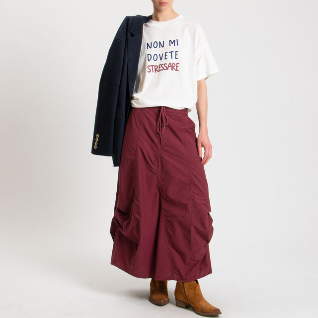 Falda de motel con pinzas laterales y cordón ajustable - India