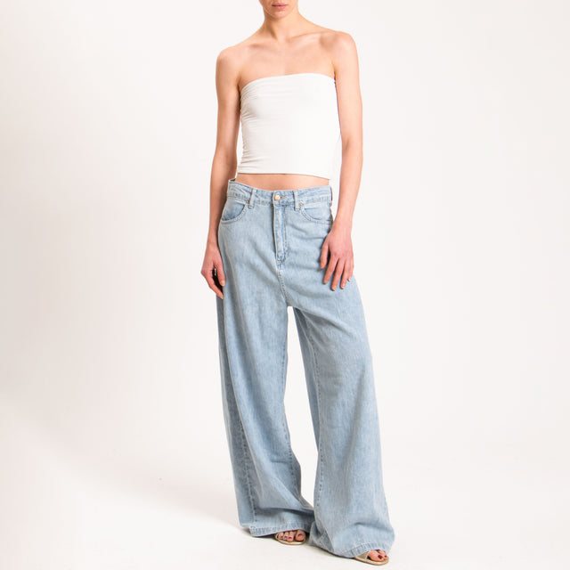 Motel-Jeans ZOE wide leg tela slegata - denim