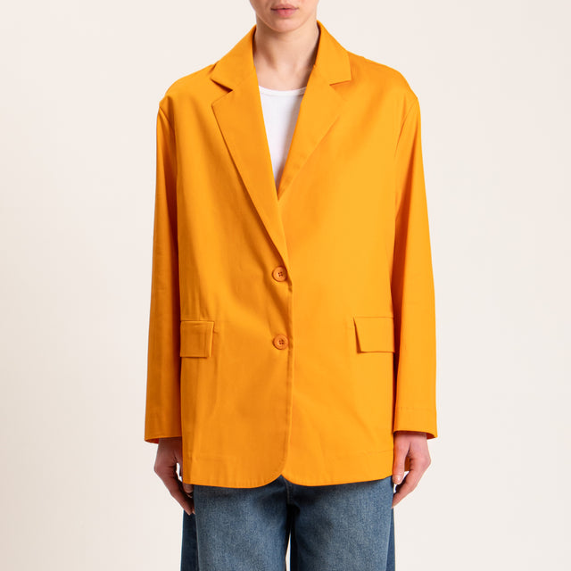 Dixie-Giacca oversize cotone light elasticizzato - orange