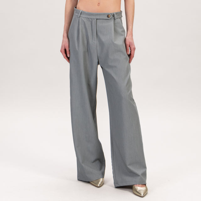 Zeroassoluto-Pantalone BALY wide leg 1 pinces - grey