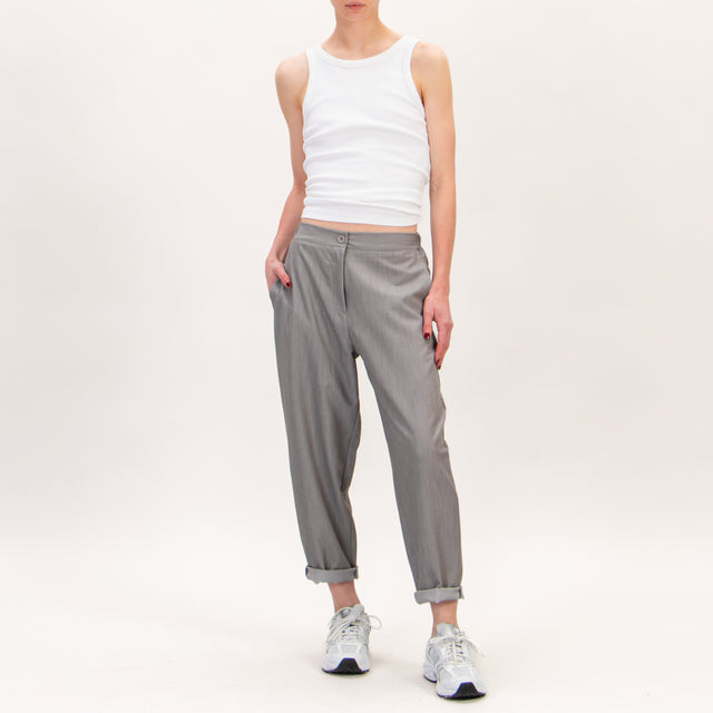 Zeroassoluto-Pantalone BATY loose fit - grey