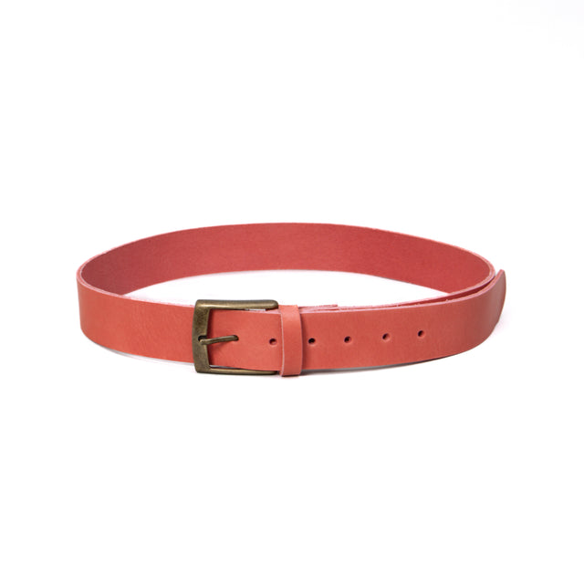 Zeroassoluto-Cinturón de piel con hebilla bronce - rosas