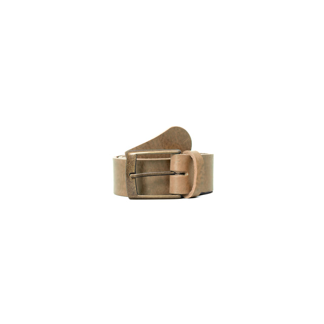 Zeroassoluto-Cintura pelle con fibbia bronzo - taupe