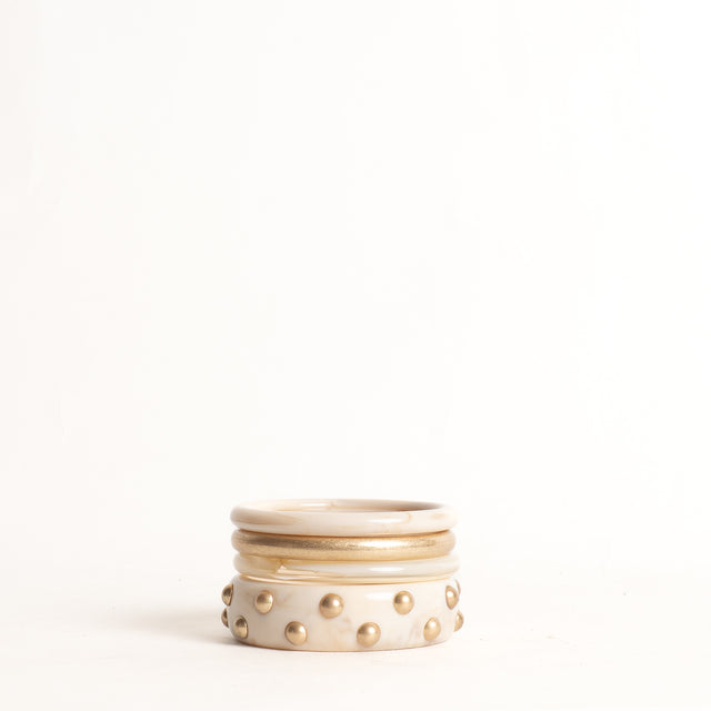 W by Whitemood-Set bracciali rigidi - avorio