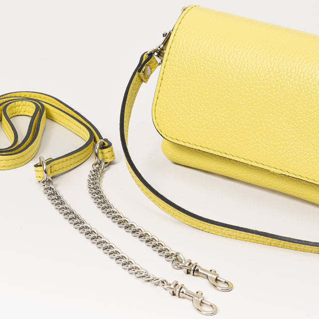 W by white mood-Pochette genuine leather - giallo