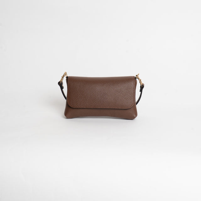 W by white mood-Pochette genuine leather - moro