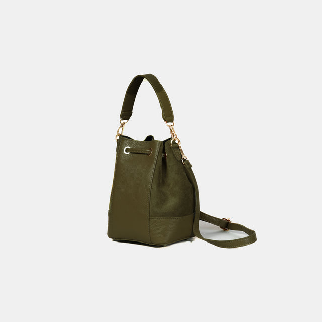 W by Whitemood-Borsa secchiello con nappine - militare