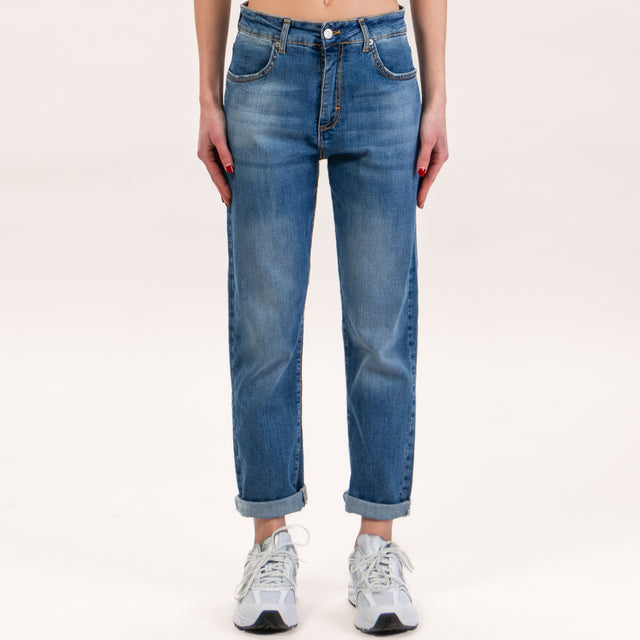 Zeroassoluto-Jeans LINA boyfriend chiaro elasticizzato- denim