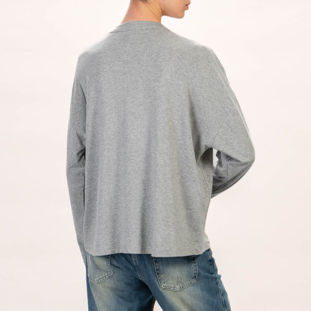 Zeroassoluto-Camicia CRIS chester in jersey - grigio melange