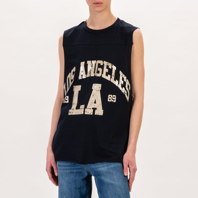 Souvenir-T-shirt basket los angeles - blu/platino