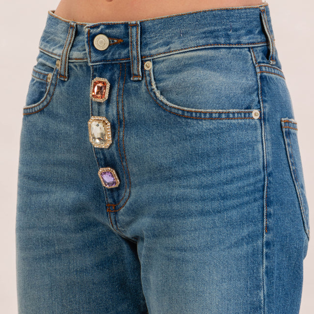 Vicolo-Jeans ZOE bottoni gioiello - denim