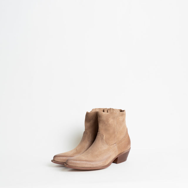 Divine Follie-Texano scamosciato con tacco - caramello