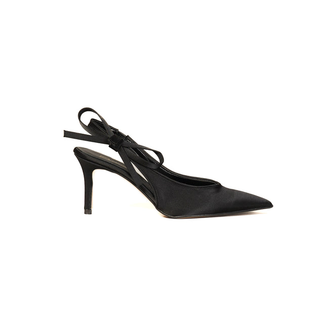 Divine Follie - Sandalias de punta abierta con lazo extraíble - Negro