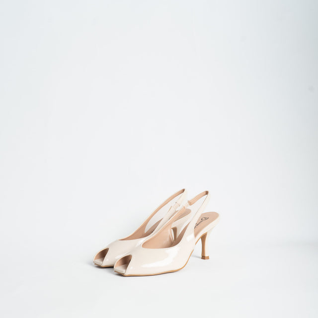 Divine Follie-Slingback punta aperta - avorio