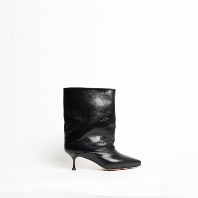 Divine Follie-Stivale in pelle con tacco - nero