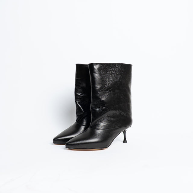 Divine Follie-Stivale in pelle con tacco - nero