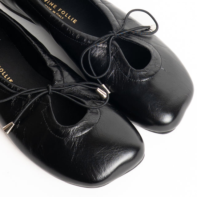 Divine follie-Ballerina in pelle - Nero
