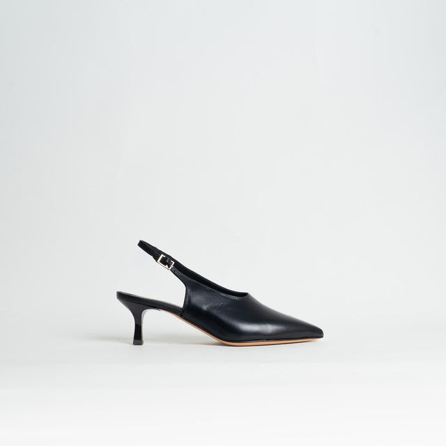 Divine Follie-Slingback in nappa - nero
