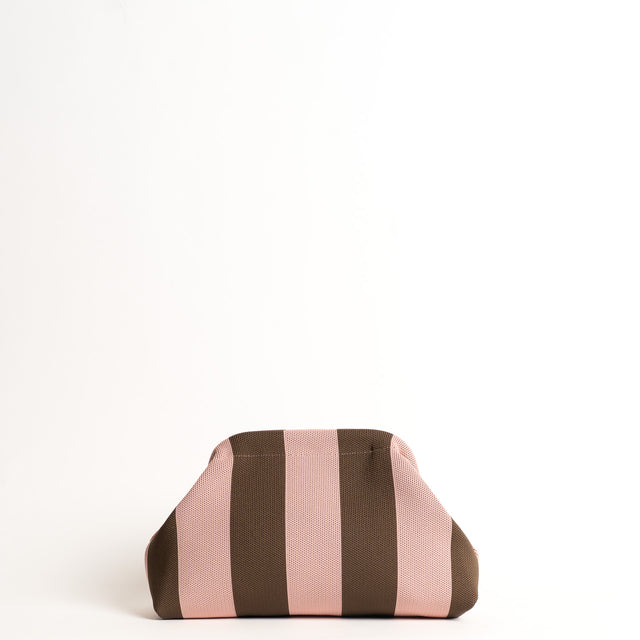 White mood-Borsa clutch a righe - fango/blush