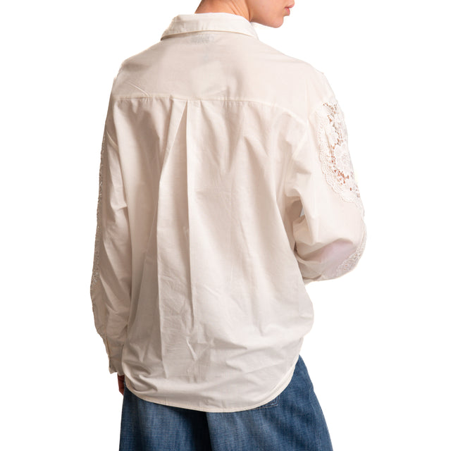 Dixie-Camicia macramè - bianco