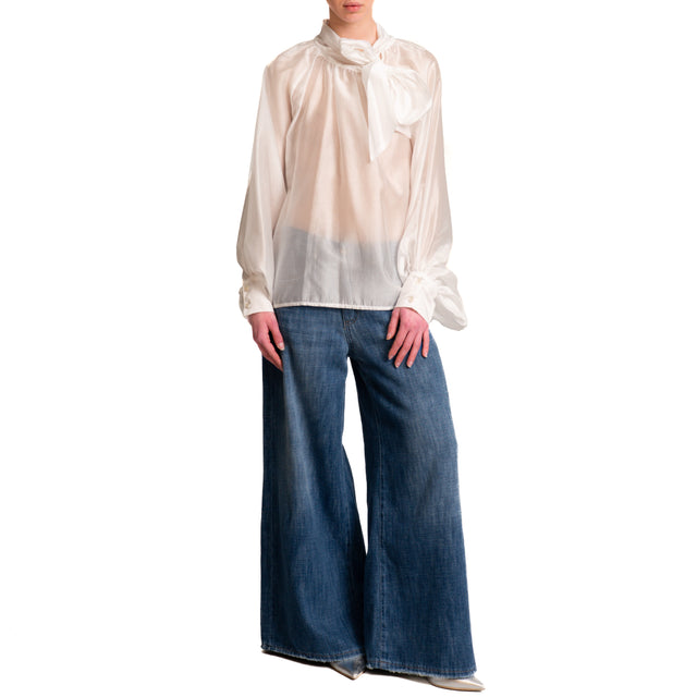 Vicolo-Camicia mussola manica ampia - bianco