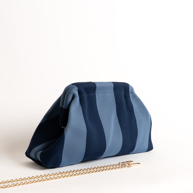 White mood-Borsa clutch a righe - blu/avio
