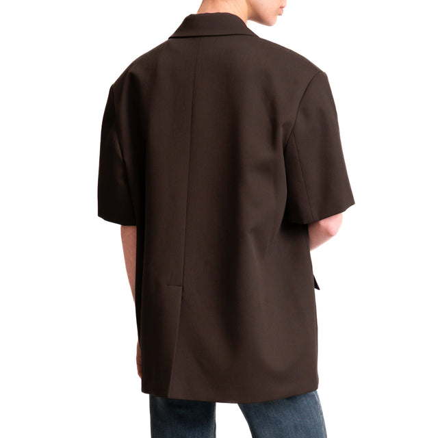 Chaqueta extragrande de media manga estilo imperial - Ébano
