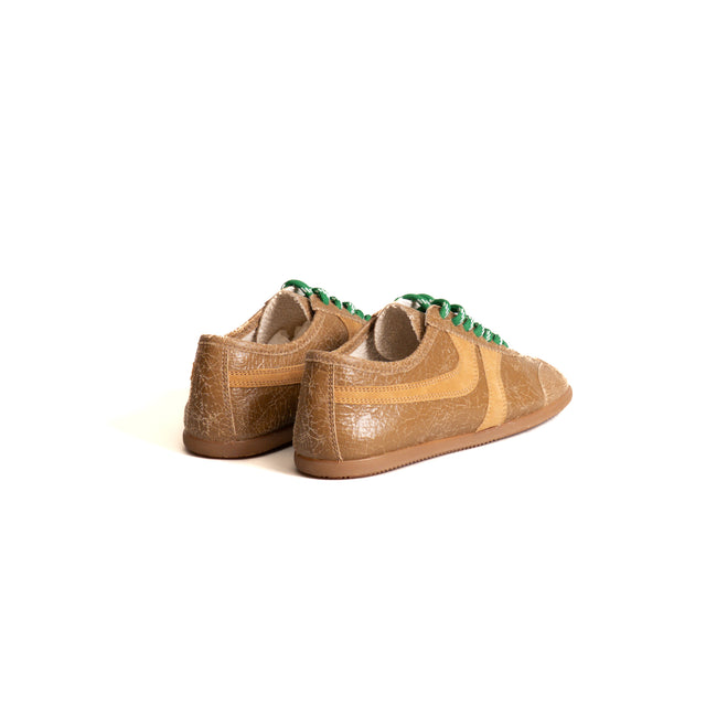 Zapatillas Ovyè con cordones en contraste - piel