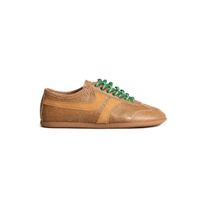 Zapatillas Ovyè con cordones en contraste - piel