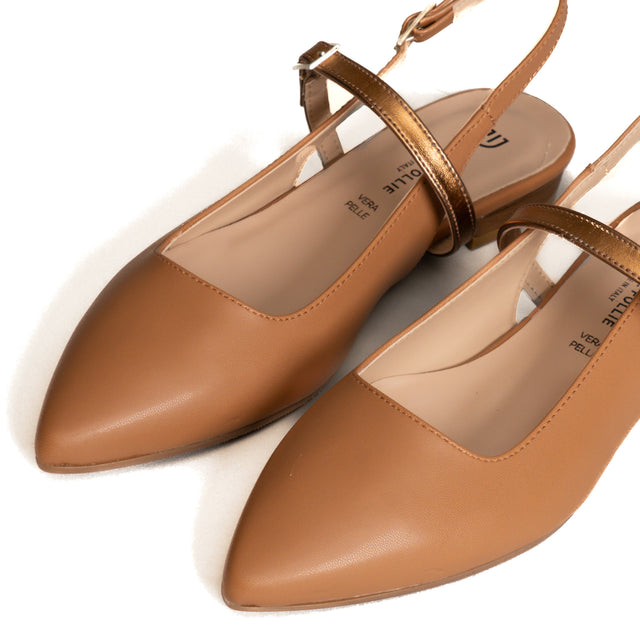 Divine Follie-Slingback a punta - cuoio