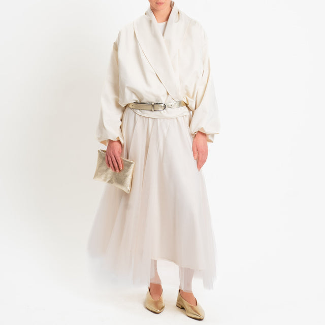 Tensione in-Gonna tulle elastico in vita - burro