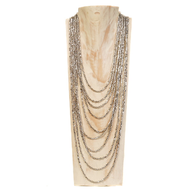 W by Whitemood-Collana multifilo - silver