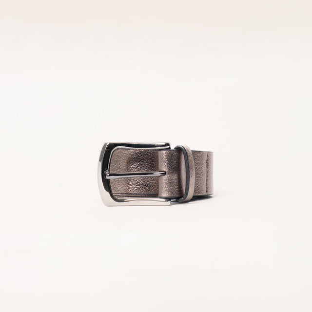 Zeroassoluto-Cintura laminata genuine leather high quality - bronzo