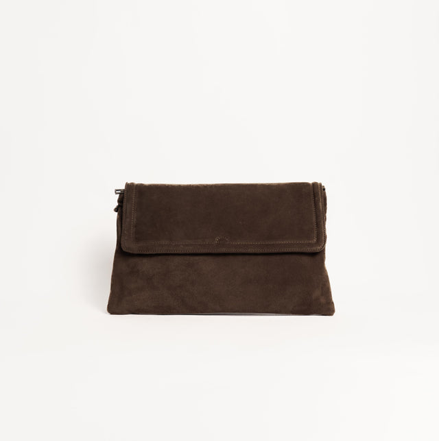 Zeroassoluto-Pochette TOP GRAIN LEATHER - moro