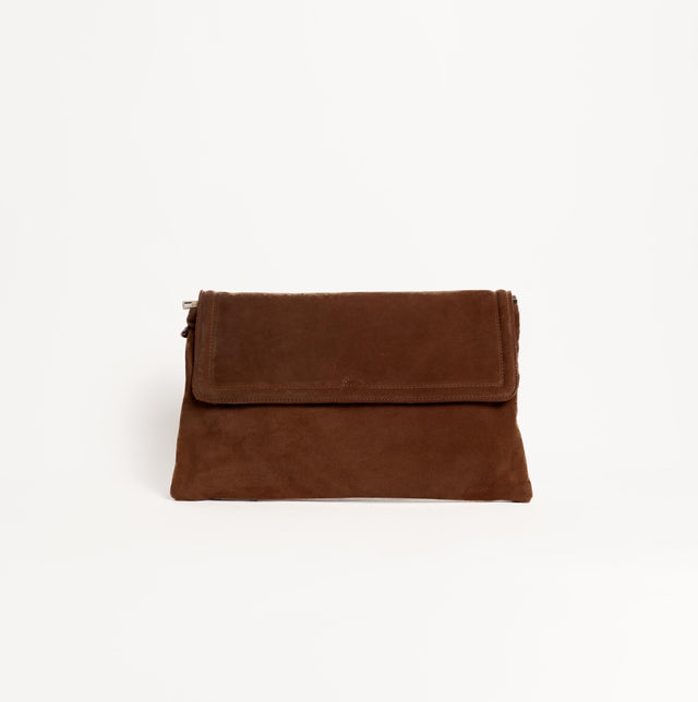 Zeroassoluto-Pochette TOP GRAIN LEATHER - cioccolato
