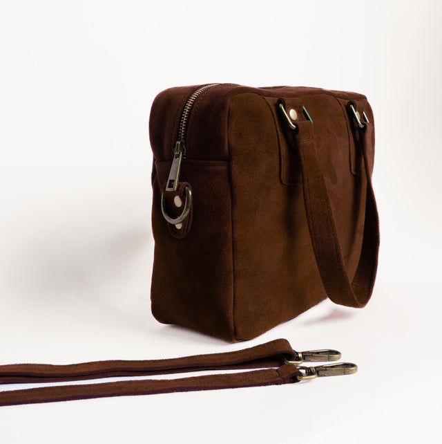 Zeroassoluto-Hand bag TOP-GRAIN LEATHER - cioccolato