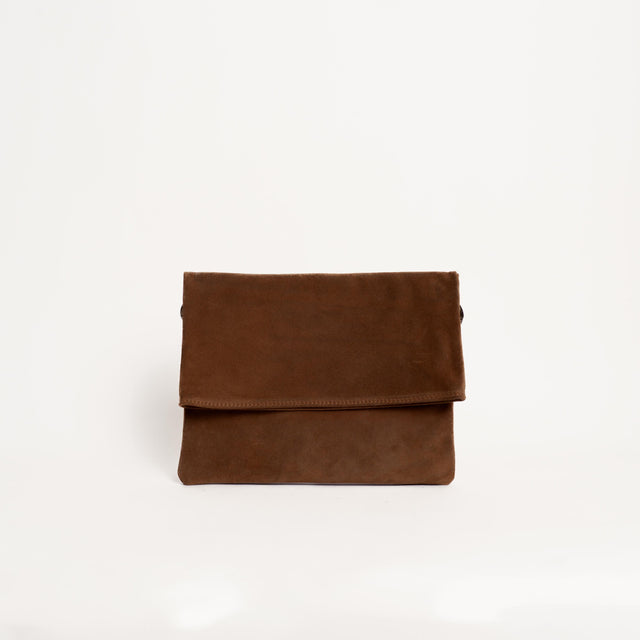 Zeroassoluto-Borsa a busta top grain leather - cioccolato