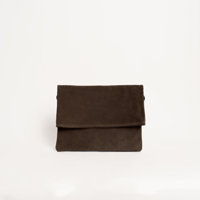 Zeroassoluto-Borsa a busta top grain leather - moro