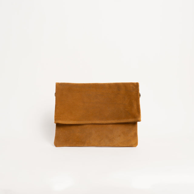 Zeroassoluto-Borsa a busta top grain leather - miele
