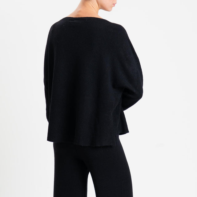 Haveone-Completo maglia girocollo + pantalone - nero