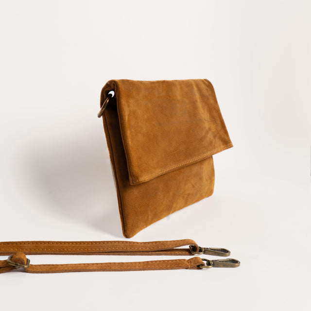 Zeroassoluto-Borsa a busta TOP-GRAIN LEATHER - miele