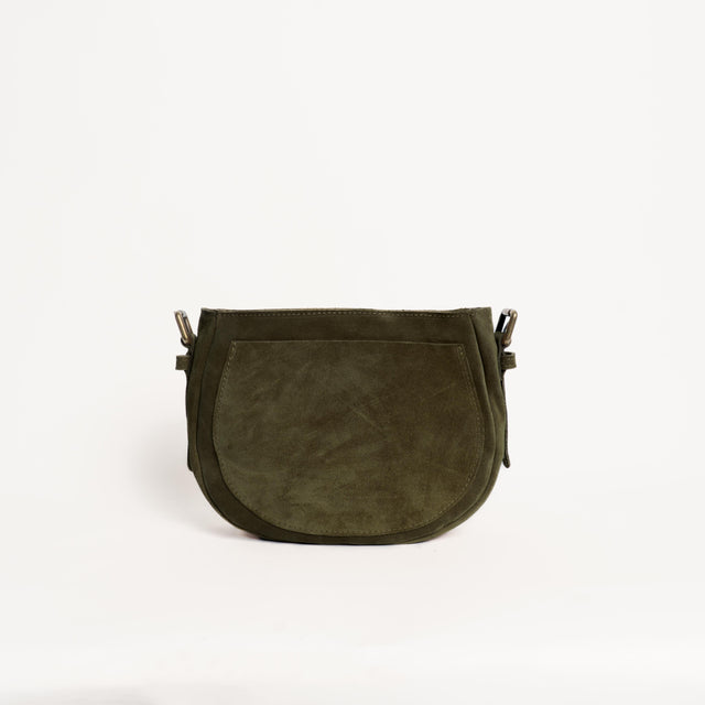 Zeroassoluto-Borsa tolfina senza patta top grain l - militare