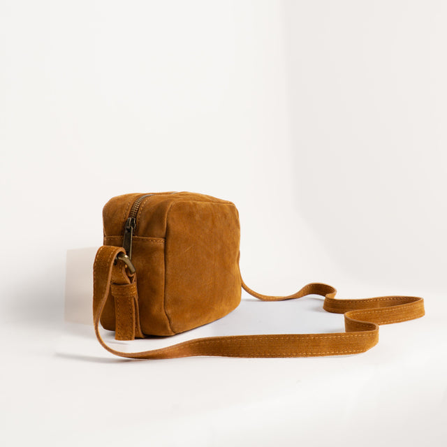 Zeroassoluto-Borsa tracolla top grain leather - miele