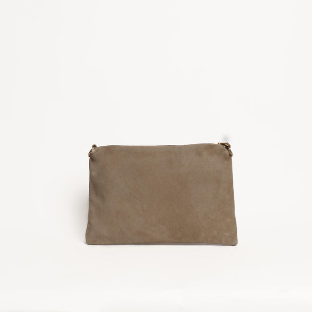 W by Whitemood-Pochette scamosciato con borchie - taupe
