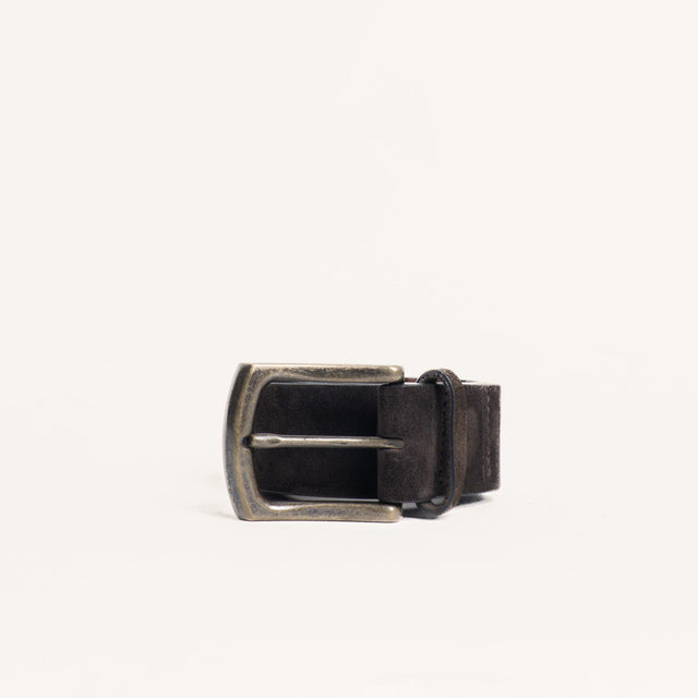 Zeroassoluto-Cintura scamosciata genuine leather high quality - moro