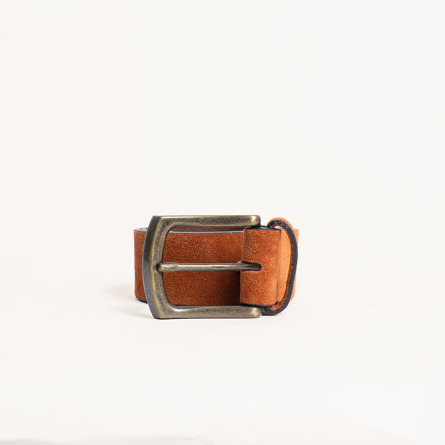 Zeroassoluto-Cintura scamosciata genuine leather high quality - coccio