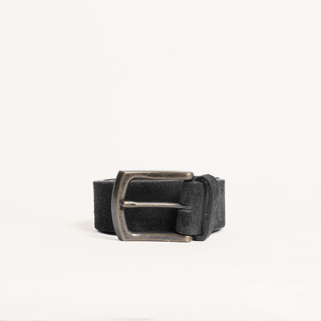 Zeroassoluto-Cintura scamosciata genuine leather high quality - grigio