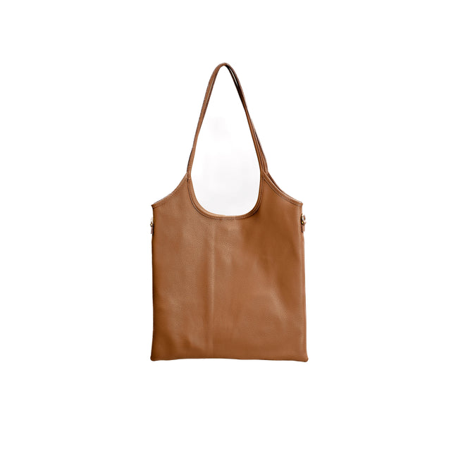Bolso shopper de piel W by Whitemood - color tostado
